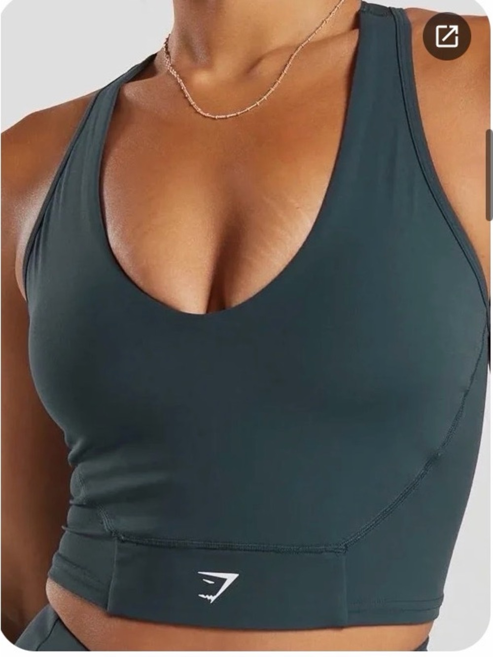 Gymshark Racerback Sports Bra/Crop Mesh Top L